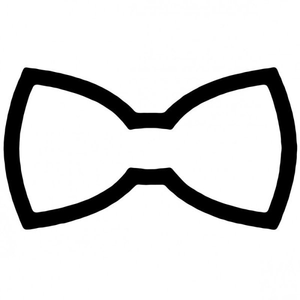 Бабочка мужская трафарет