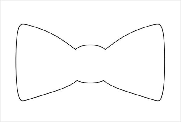 Галстук бабочка трафарет