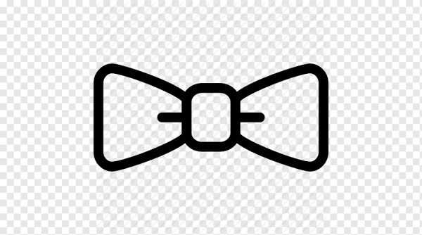 Бабочка мужская контур