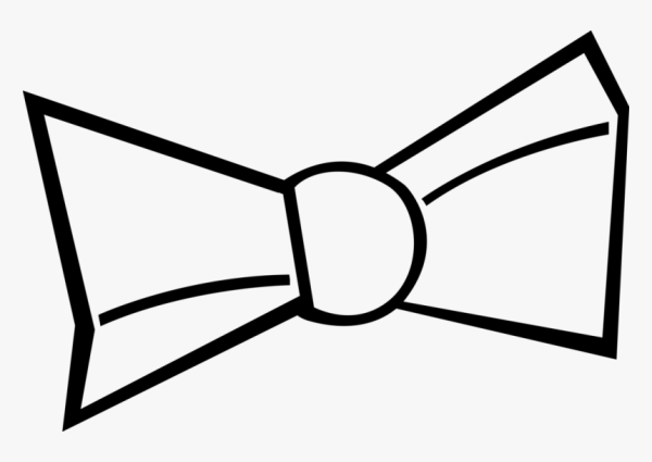 Галстук бабочка трафарет