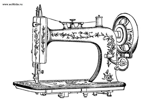 Швейная машинка трафарет