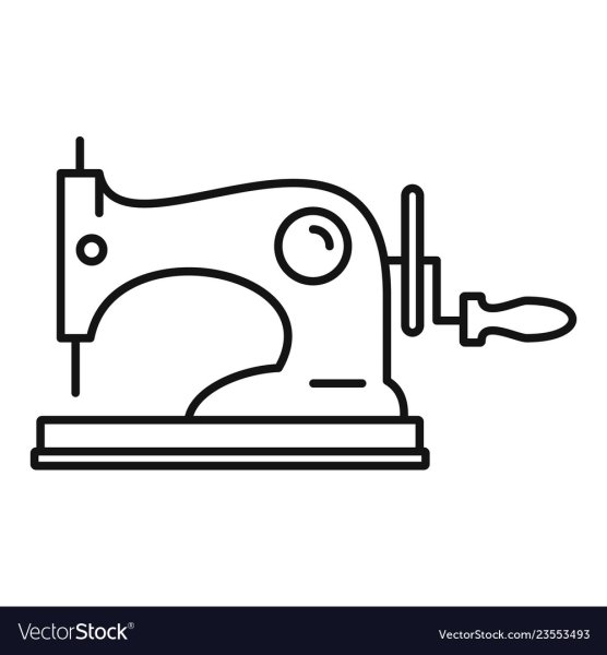 Швейная машинка контуры силуэт