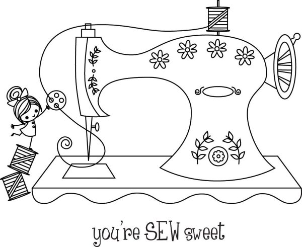 Швейная машинка трафарет