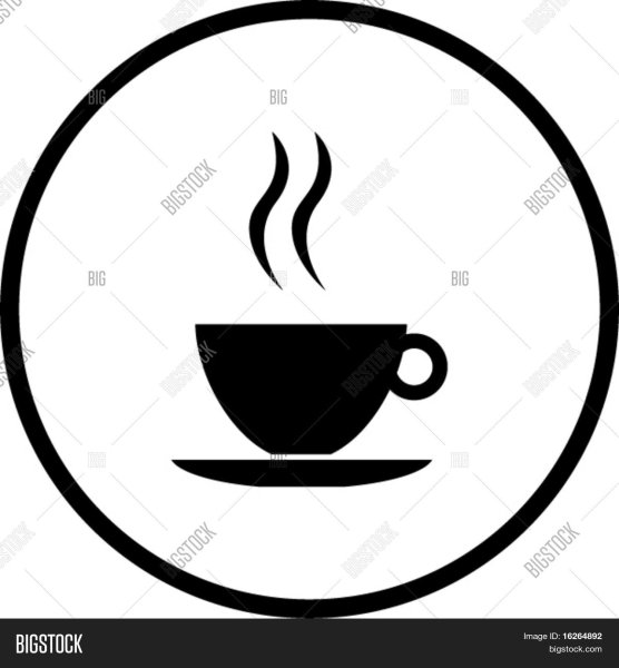 Кружка горячего чая силуэт