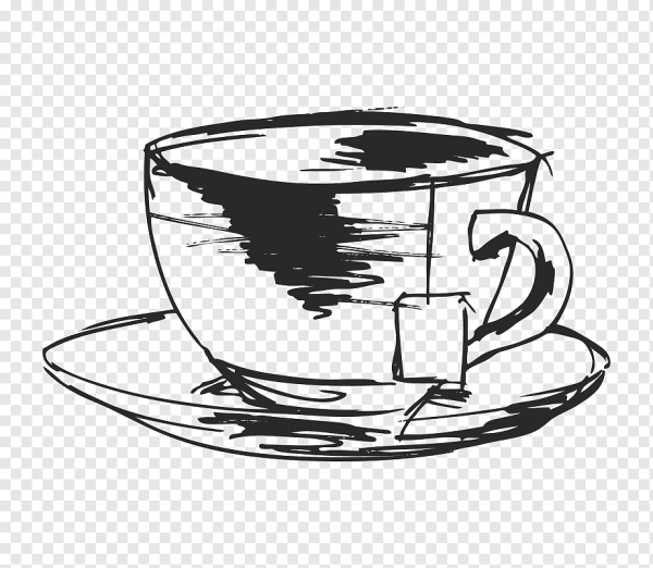 Чашка черно белая