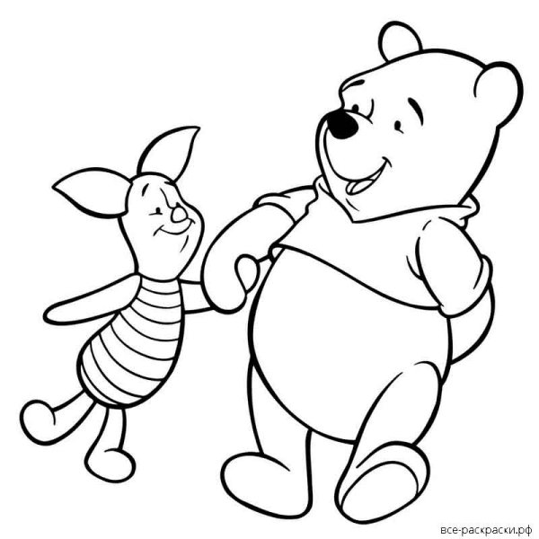Раскраска медведь и пчелы