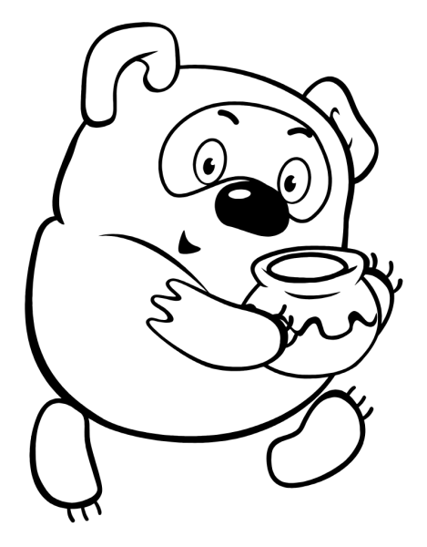 Раскраска Медвежонок Винни пух