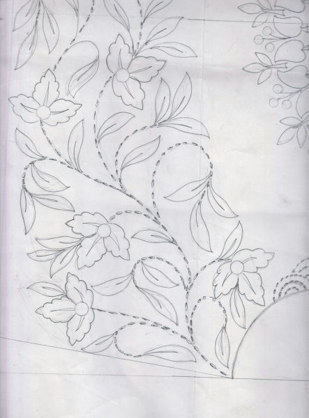 Контурные узоры для вышивки