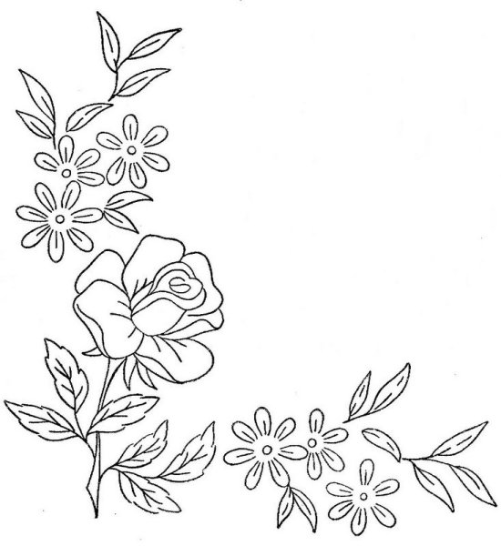 Трафареты цветов для вышивания