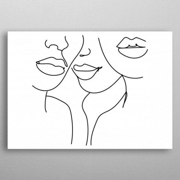 Губы одной линией