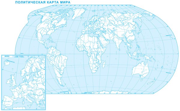 Карта мира раскраска для детей