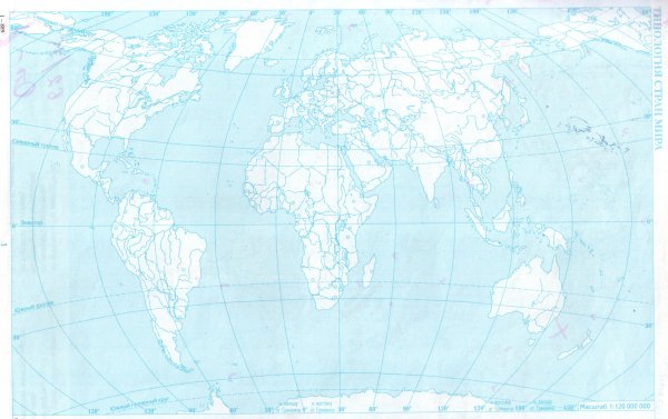 Карта мира шаблон