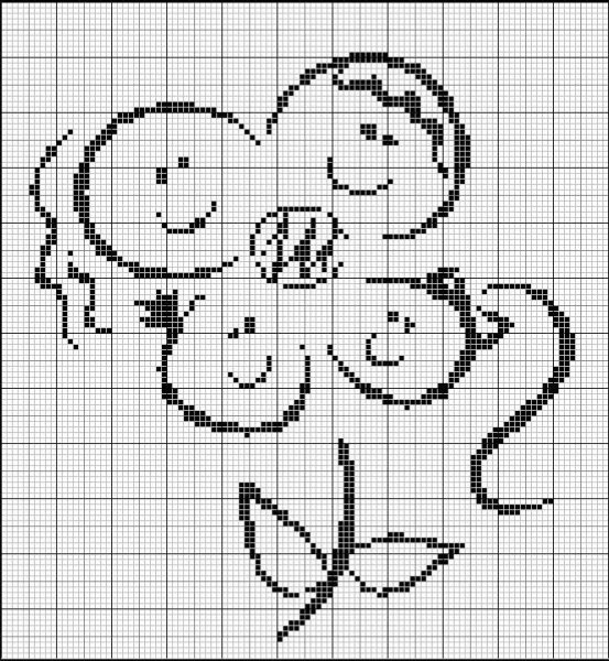 Монохромная вышивка детская