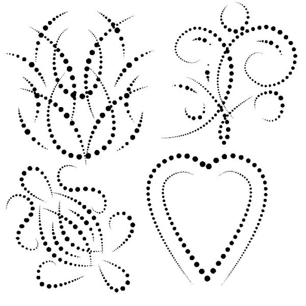 Узоры для точечной росписи контурами