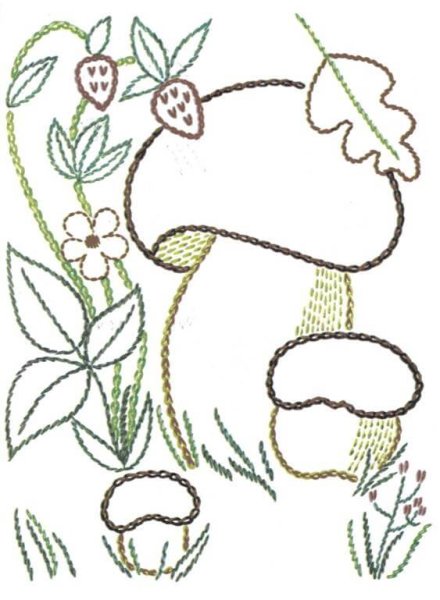 Вышивка гладью стебельчатый шов