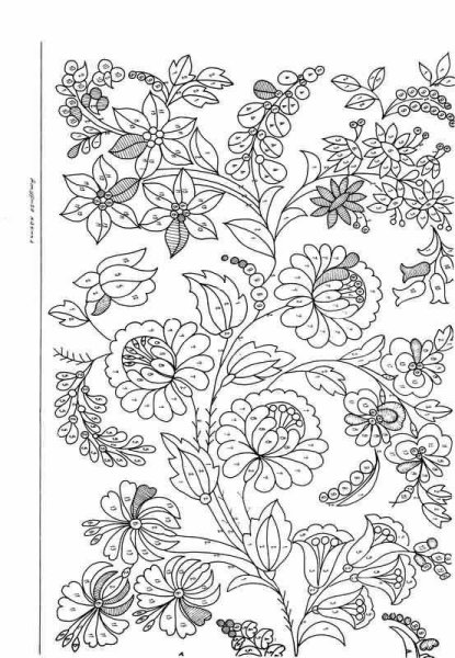 Вышивка растительные мотивы гладью