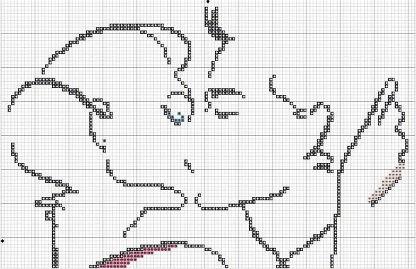 Монохромная вышивка