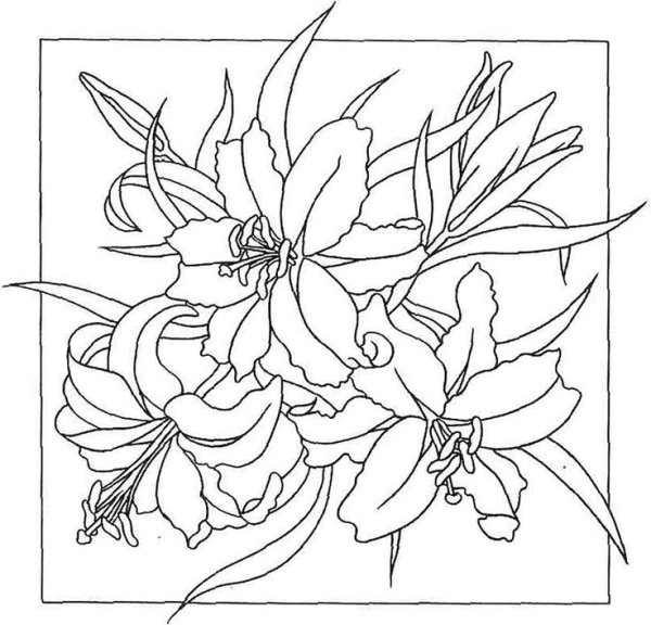 Трафареты для витража цветы