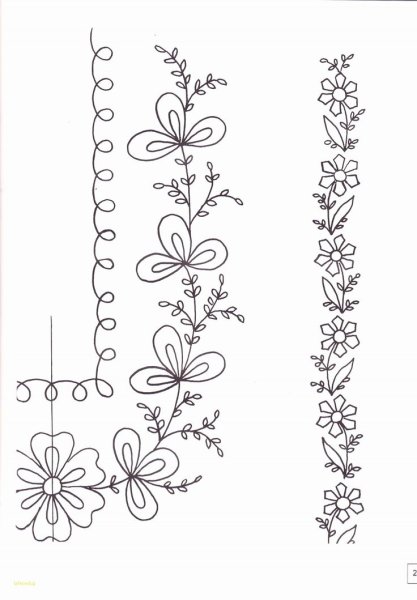 Растительные узоры для вышивки
