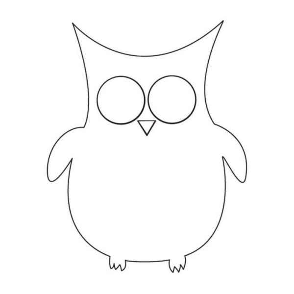 Сова трафарет