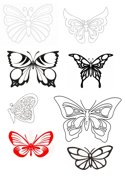 Трафареты бабочки