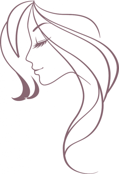 Контур женского лица