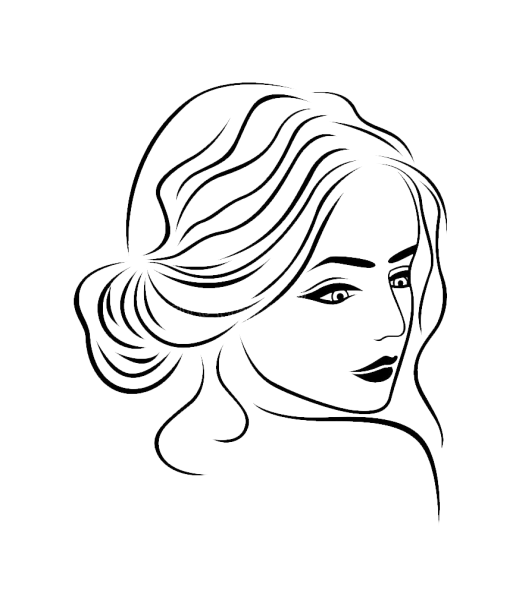 Контурный портрет девушки