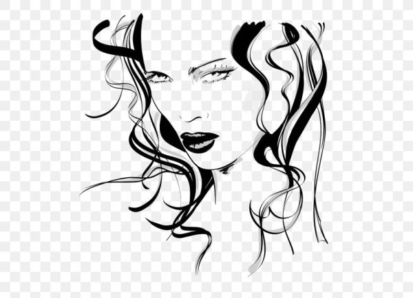 Очертания женского лица