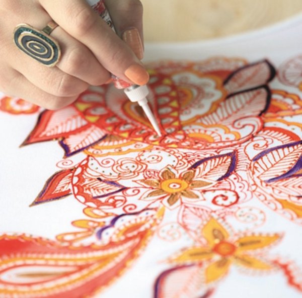 Роспись контуром по ткани