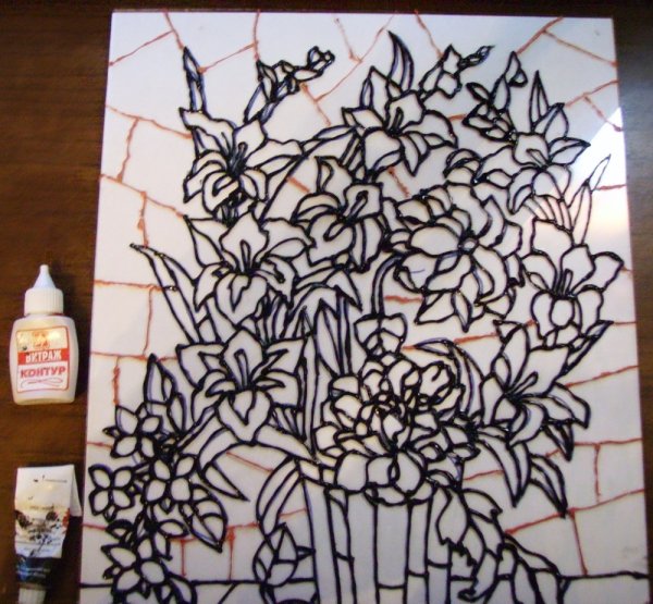 Витраж контур