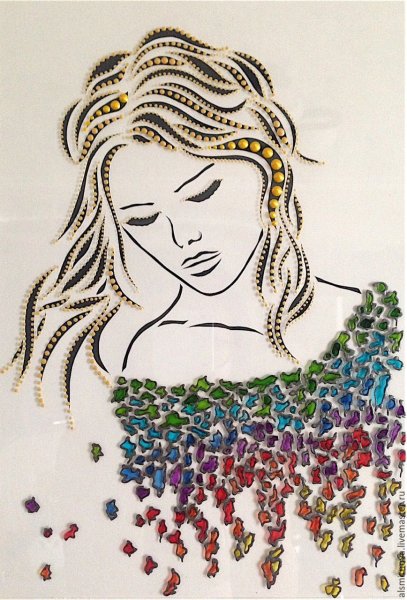 Аппликация девушка