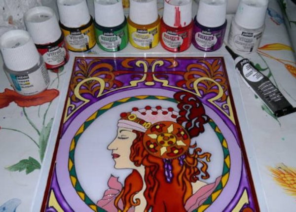 Витражные краски Пебео