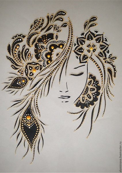 Точечная роспись трафареты