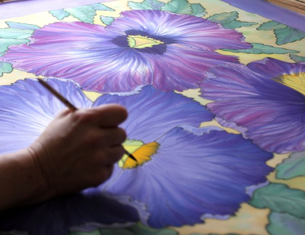 Техника росписи батик