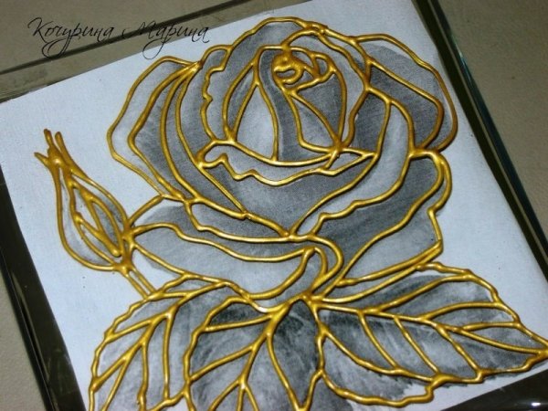 Рисование контуром по стеклу