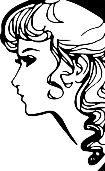 Стилизованное изображение женского лица