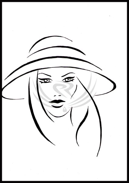 Контурное изображение женщины