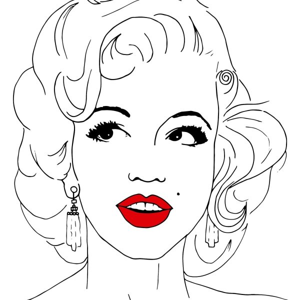 Мэрилин Монро контур портрет