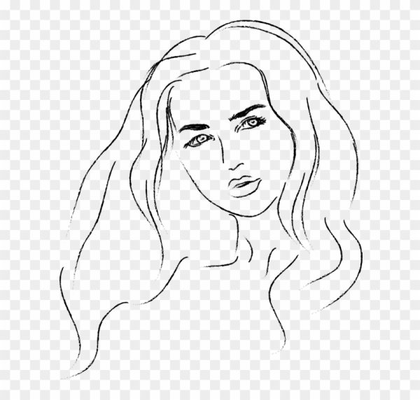 Лицо девушки рисунок