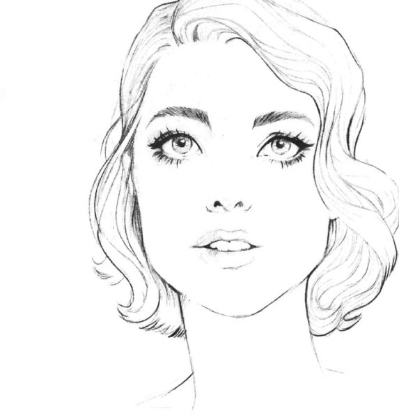 Рисунки для срисовки лица