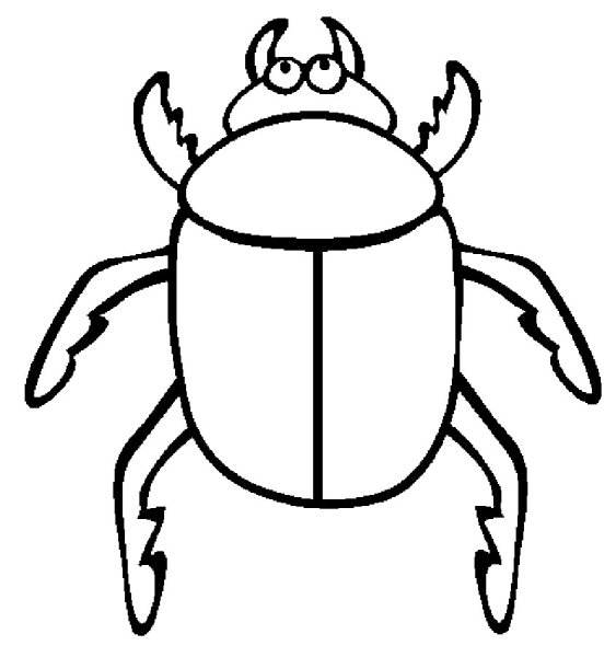 Жук картинка для детей раскраска