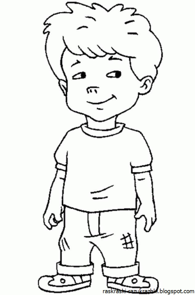 Мальчик мультяшный черно белый