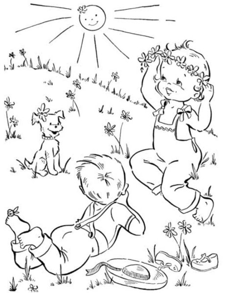 Раскраска природа