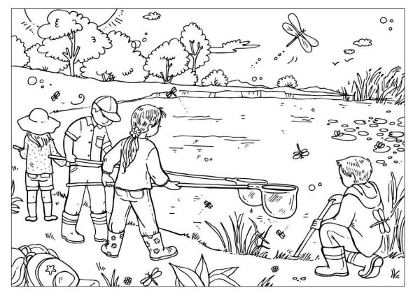 Раскраски безопасное лето для детей