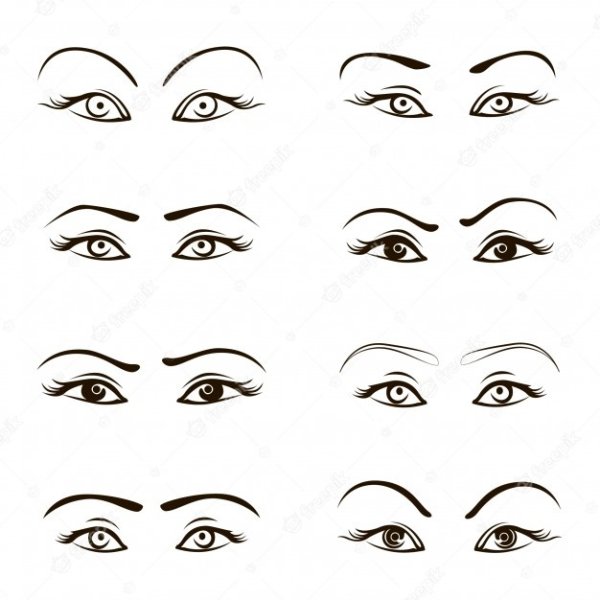 Женские глаза трафарет