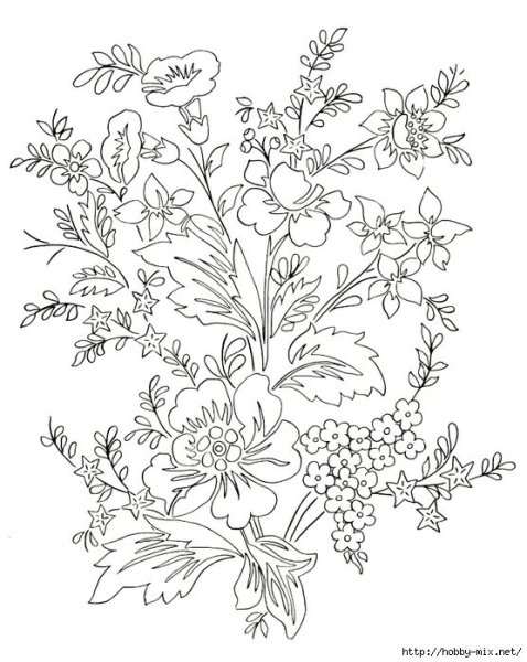 Цветочные трафареты для росписи