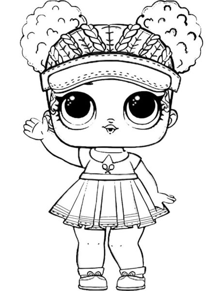 Кукла lol Единорожка раскраска