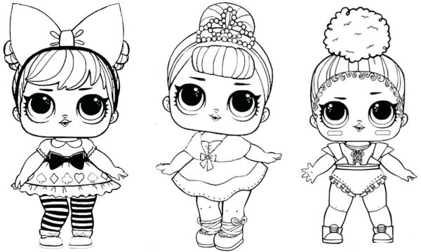Раскраски для девочек ЛОЛ
