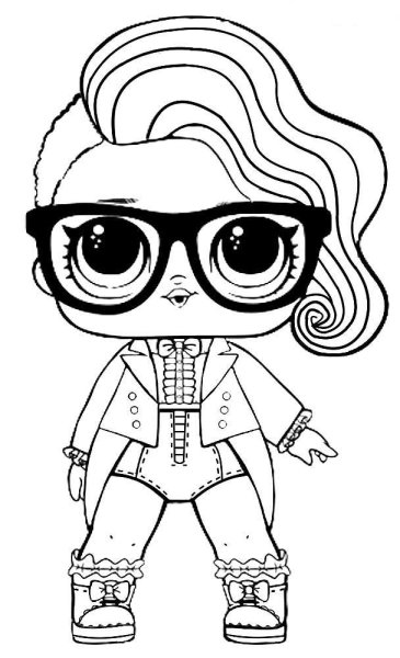 Кукла ЛОЛ раскраска Мисс панк