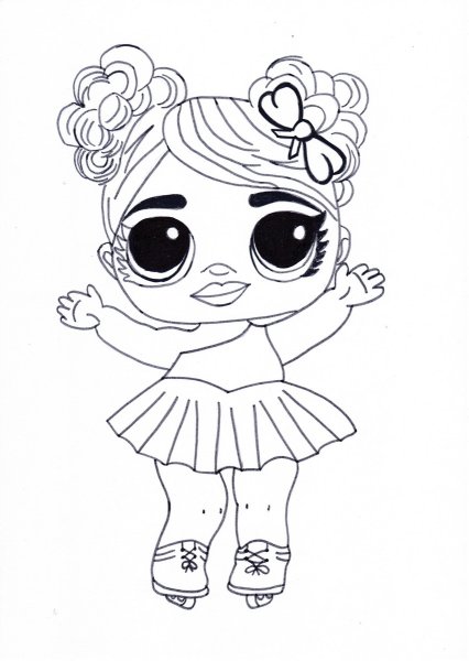 Раскраска ЛОЛ Китти Квин